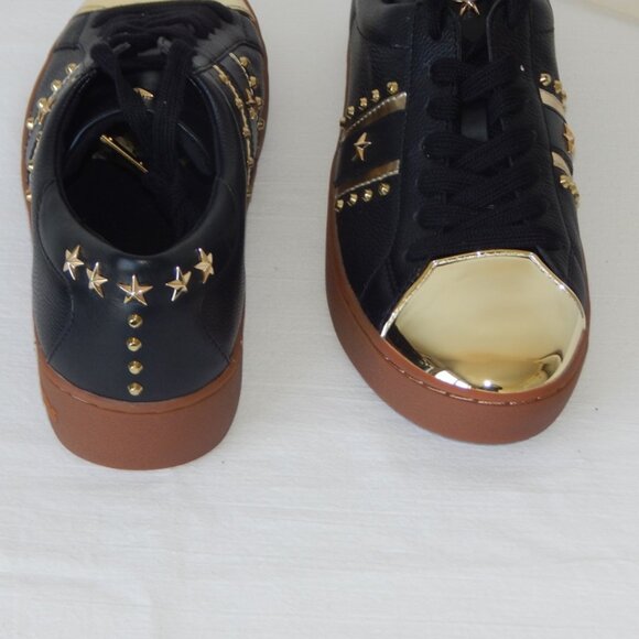 Michael Kors Frankie Stripe Leather Studded Low Top Lace-up Sneaker Shoe NIB - Picture 8 of 11